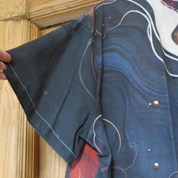 Men's abstract print casual button shirt 2 XL - Picture 5 of 7